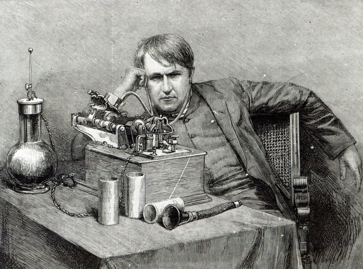 Mr. Edisons neuer Phonograph von English School