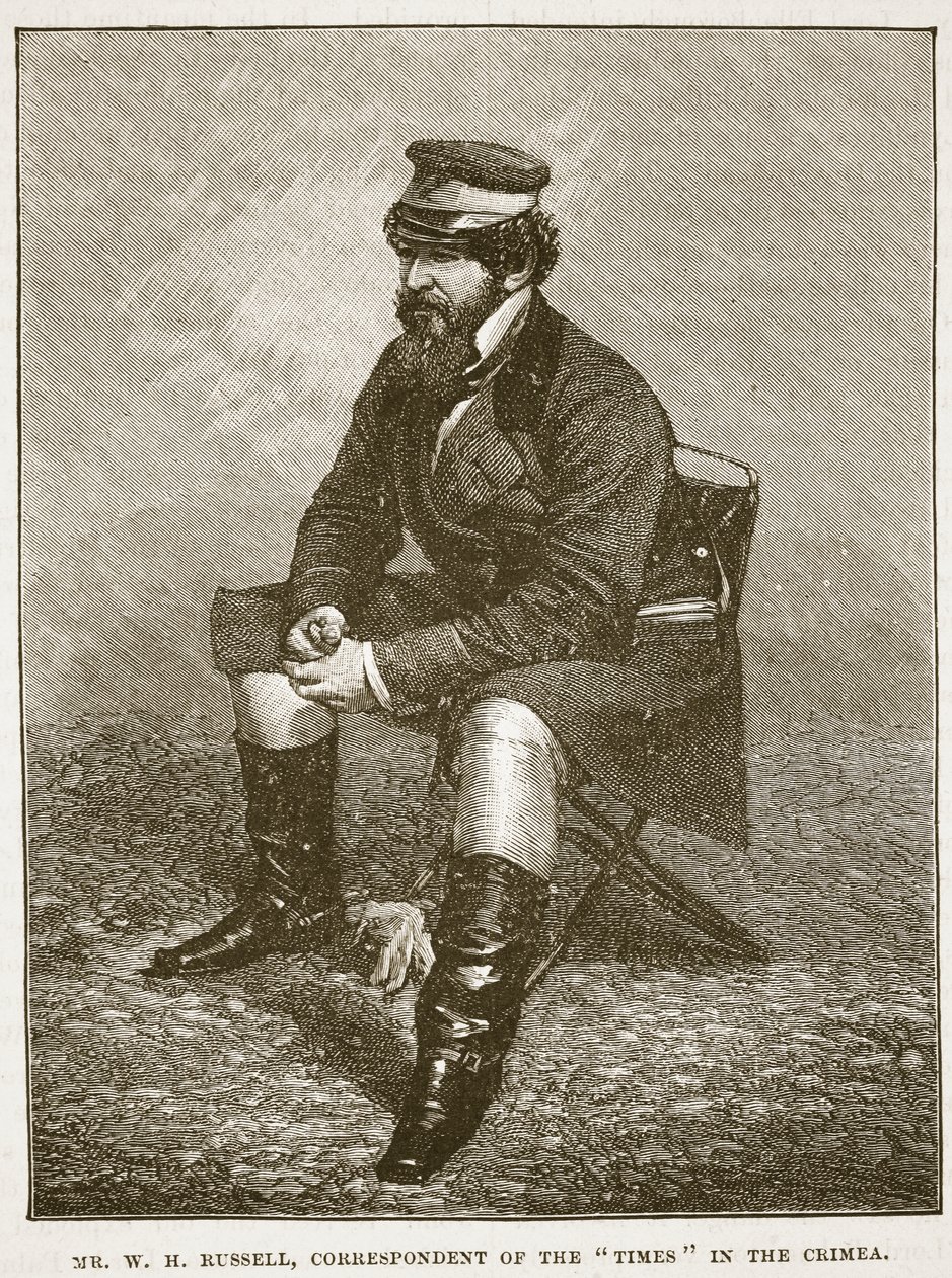 Mr. W. H. Russell, Korrespondent der Times auf der Krim, Illustration aus Cassells Illustrated History of England von English School