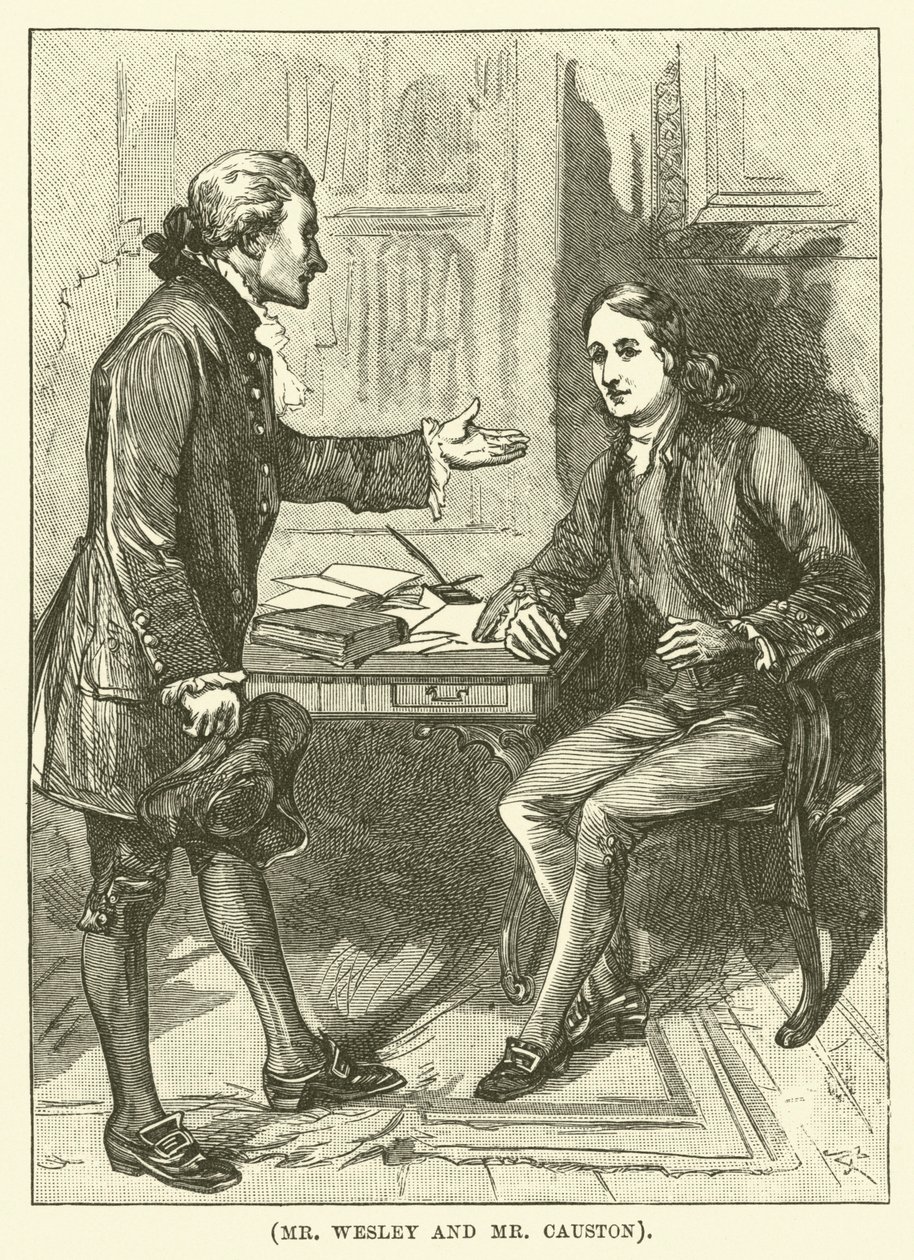 Herr Wesley und Herr Causton (Gravur) von English School
