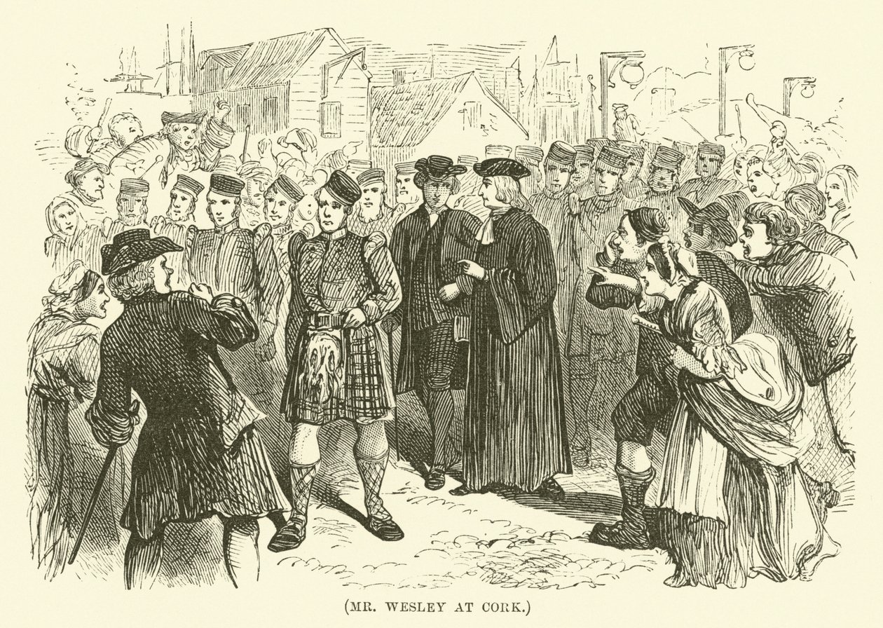 Herr Wesley in Cork (Gravur) von English School