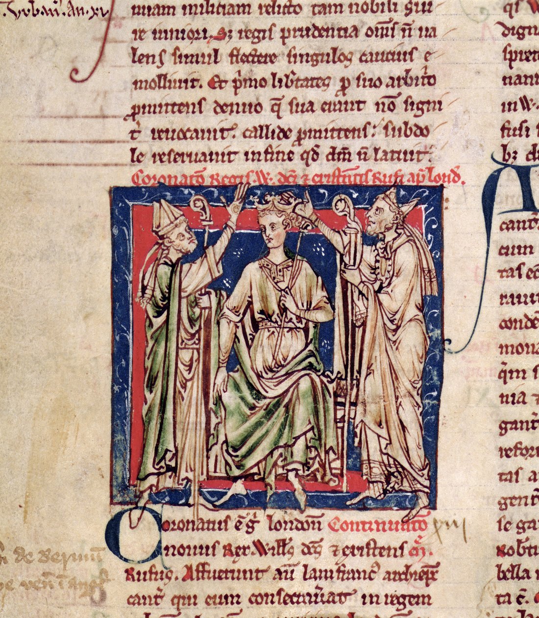 Ms 6712 (A.6.89) fol.126v Wilhelm II. (ca. 1057-1100), Miniatur aus Flores Historiarum, von Matthew Paris, 1250-52 von English School