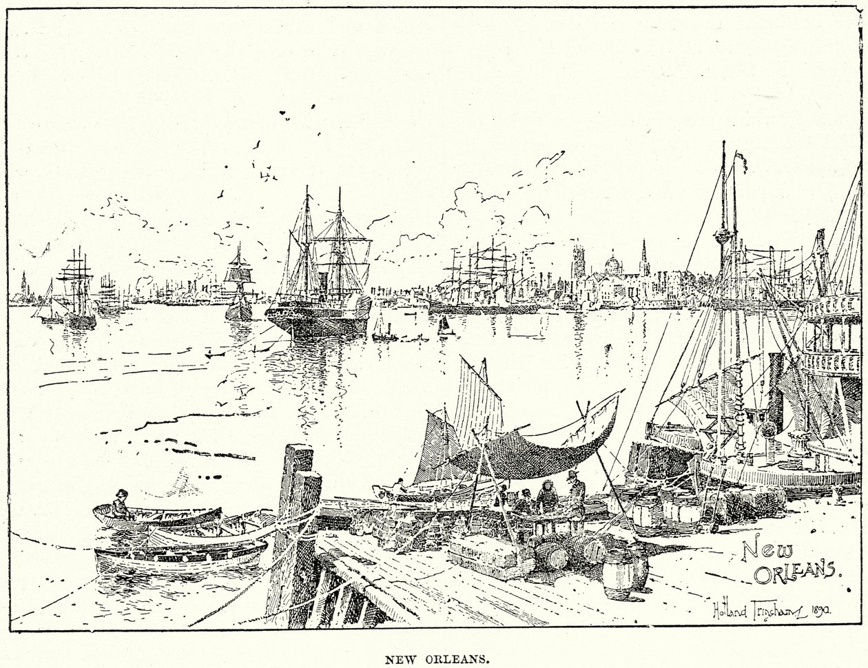 New Orleans (Gravur) von English School