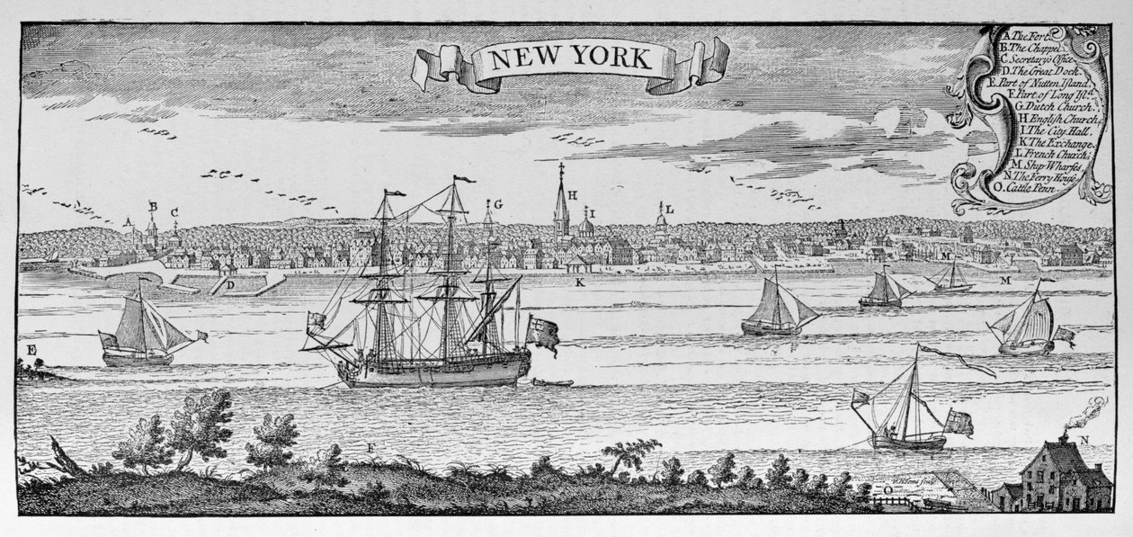 New York im Jahr 1732, Illustration aus Band V von 