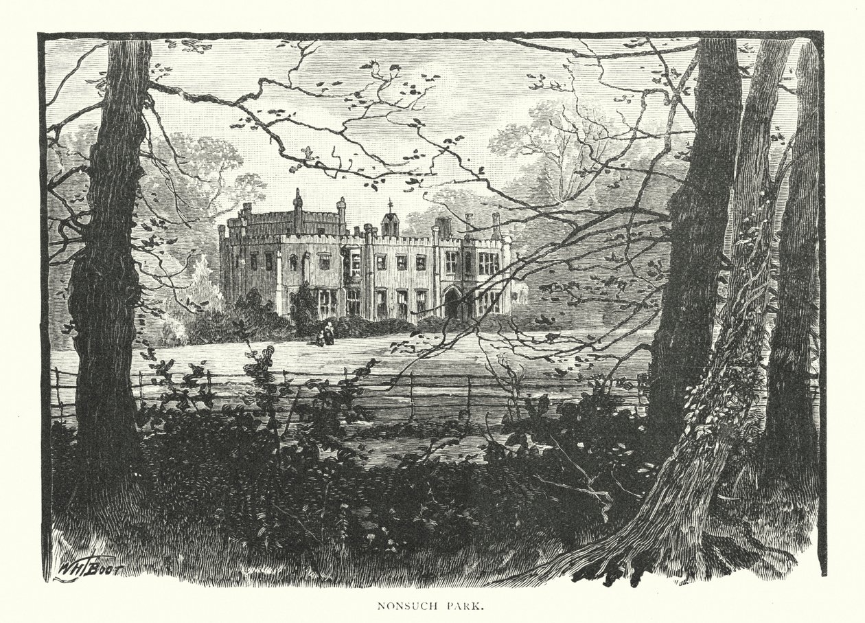 Nonsuch Park (Gravur) von English School