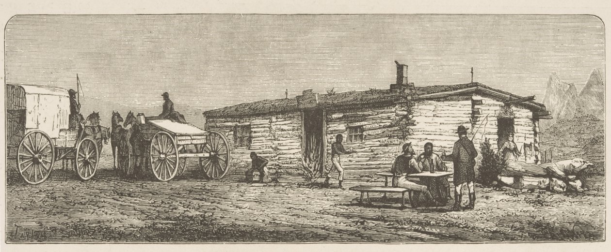 Alte Poststation in der Nähe von Denver von English School