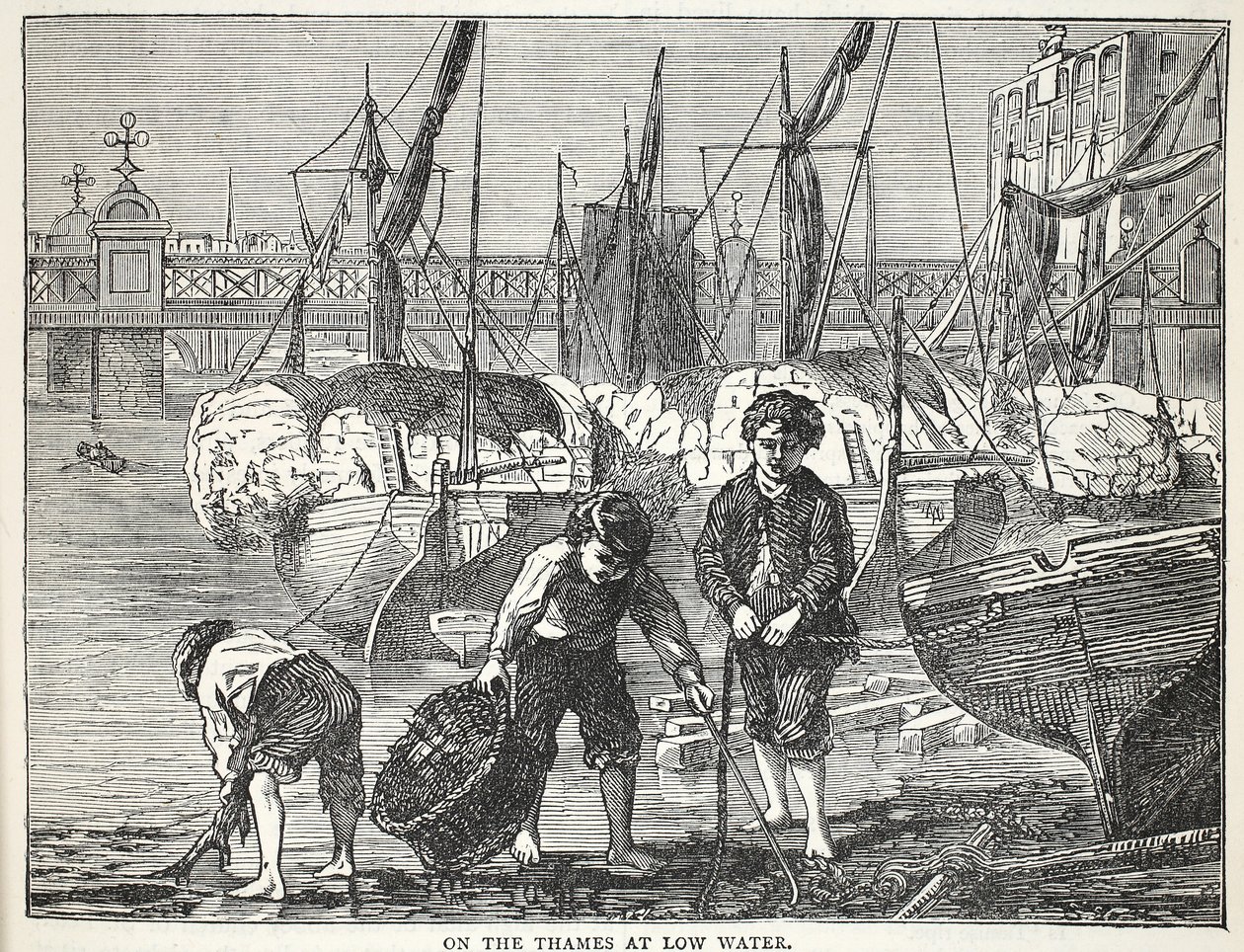 Auf der Themse bei Niedrigwasser von English School