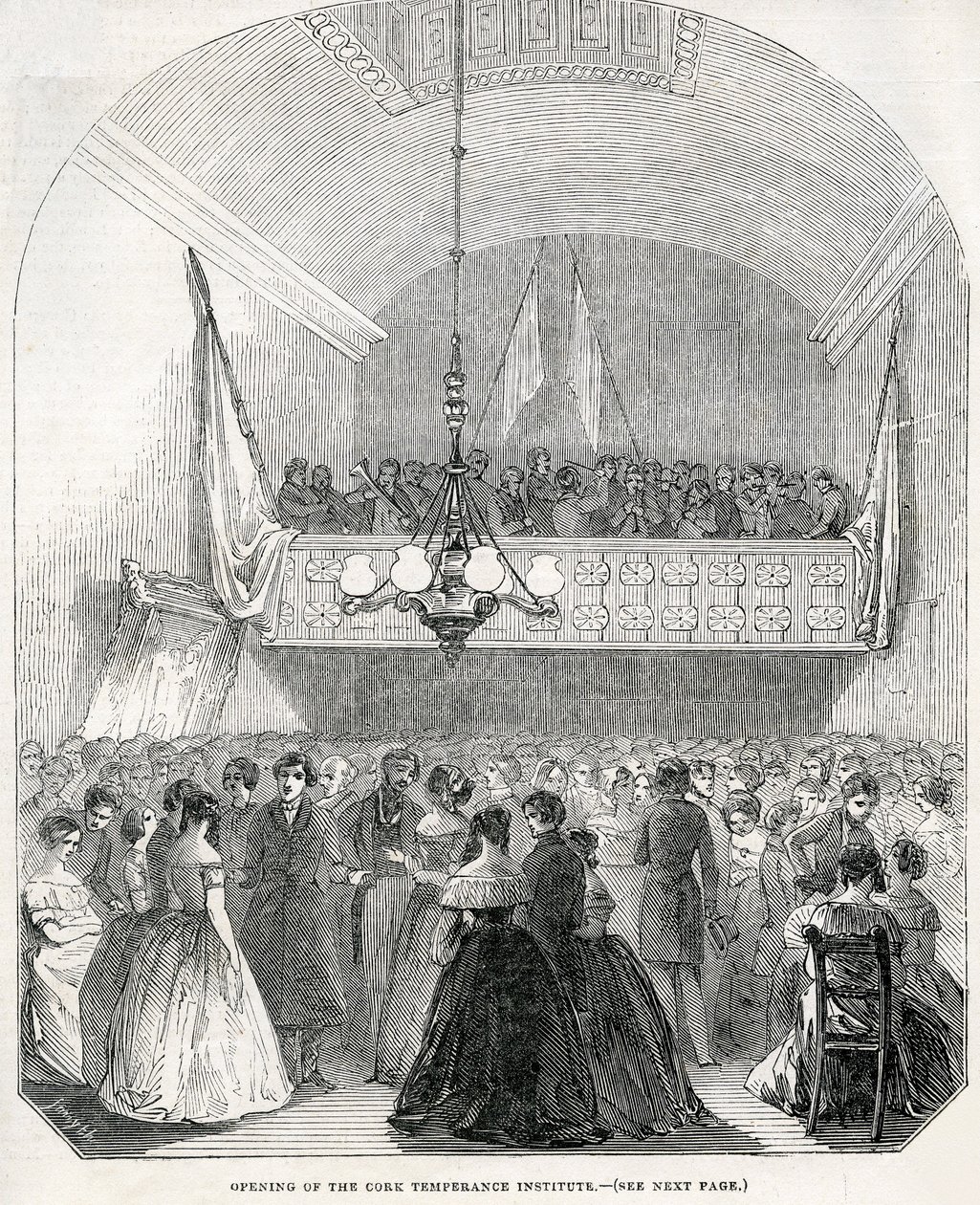 Eröffnung des Cork Temperance Institute, 1845 von English School