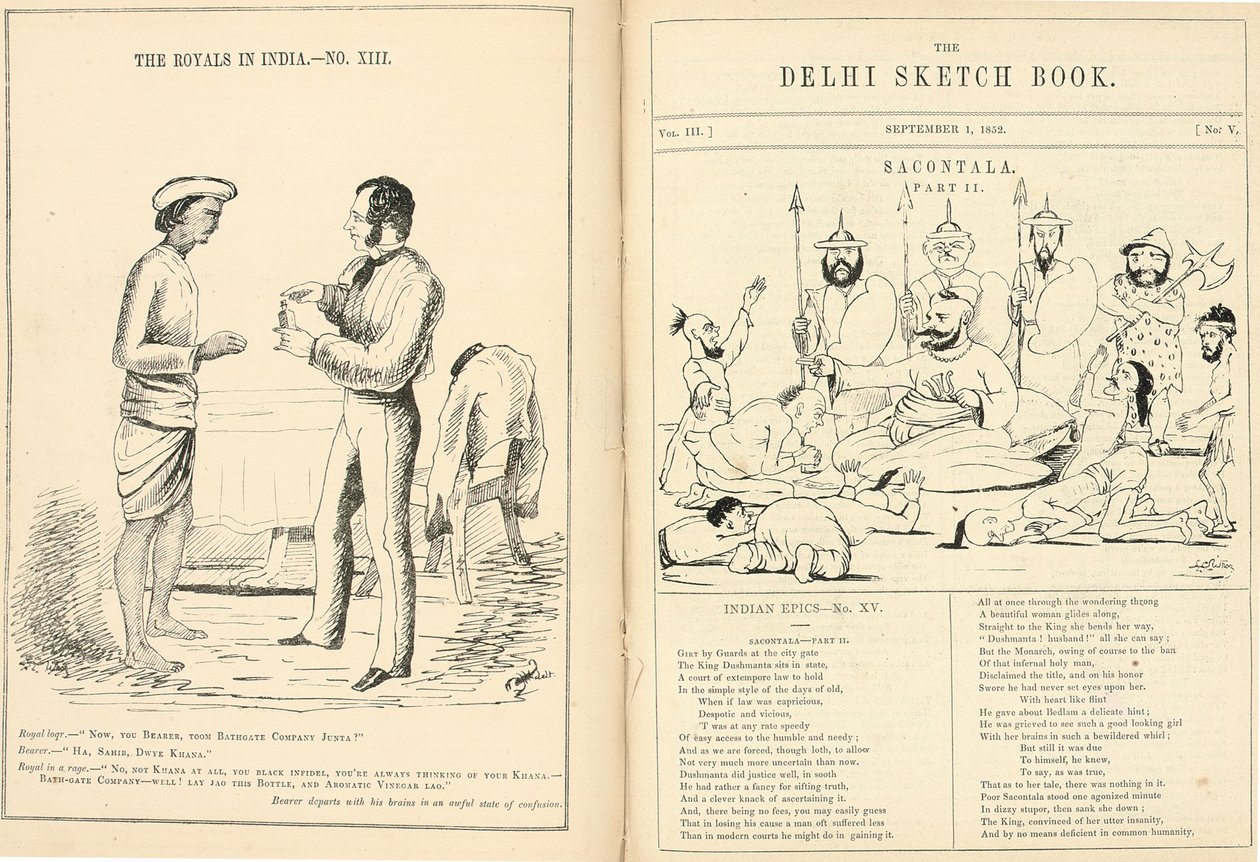 Seiten aus dem Delhi-Skizzenbuch von English School