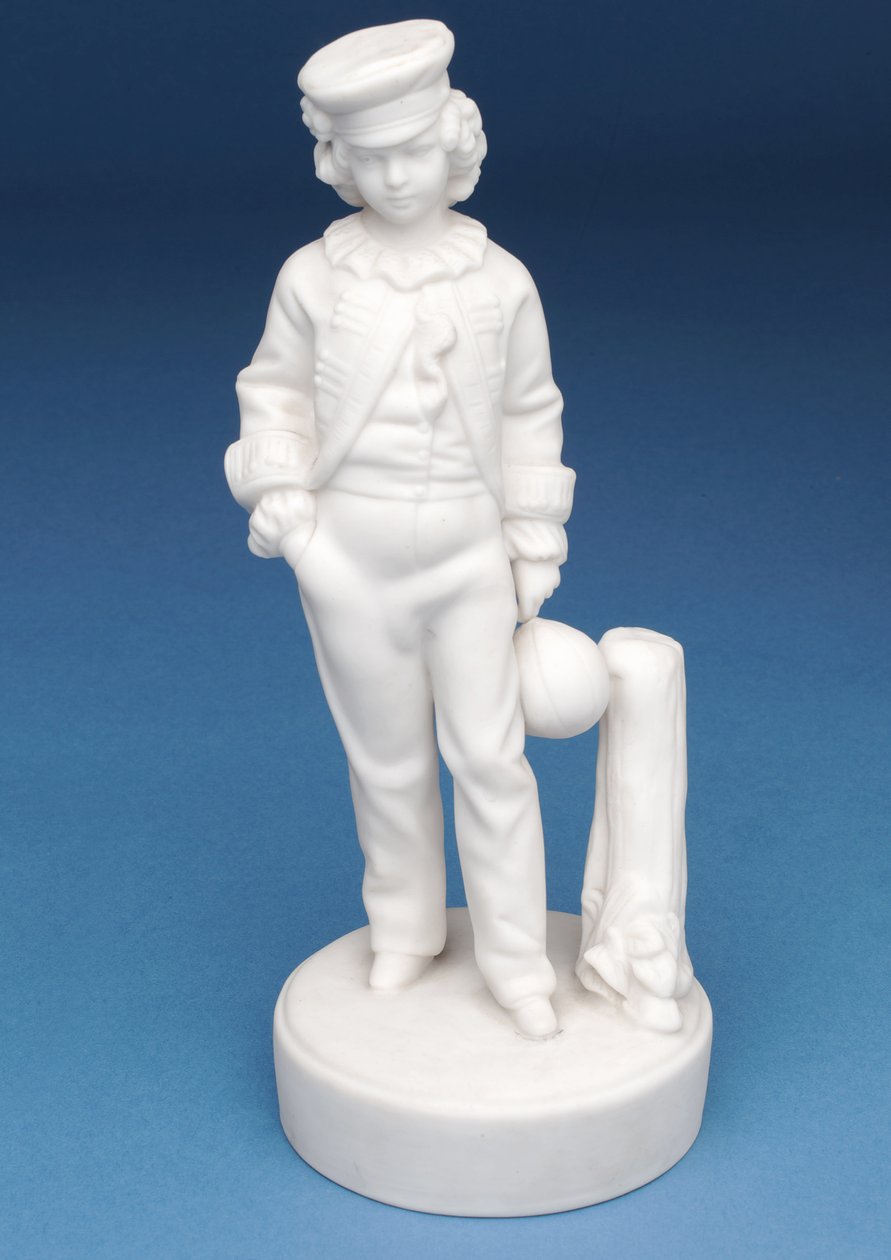 Parian-Figur eines Rugby-Schülers (Keramik) (Begleiter zu 315345) von English School