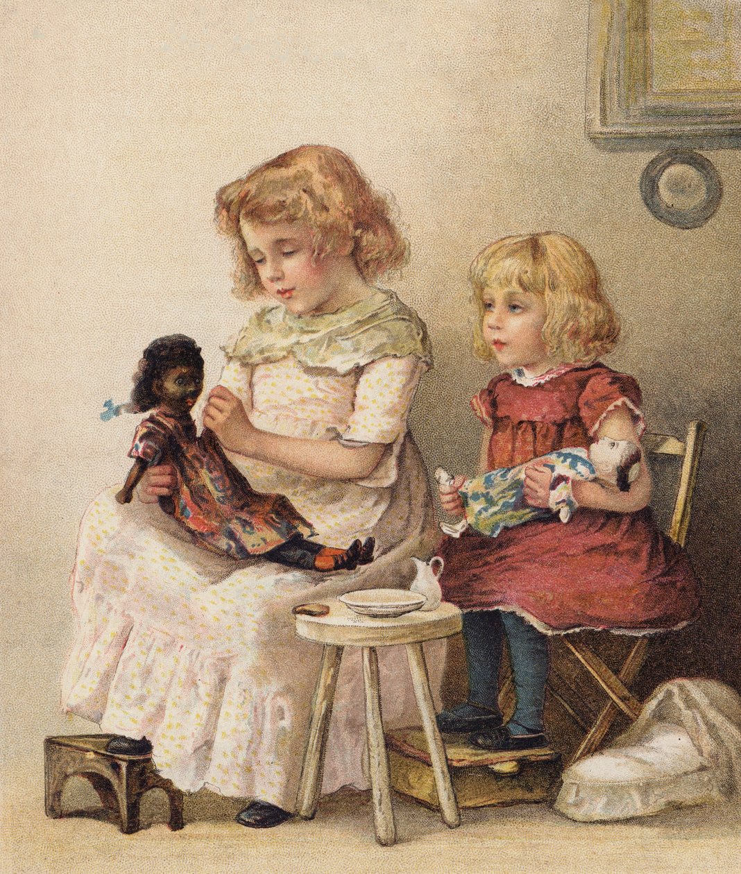 Mutter spielen (Chromolithographie) von English School