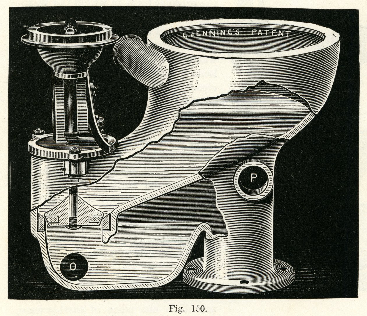 Tauchventil-Klosett, 1870 von English School