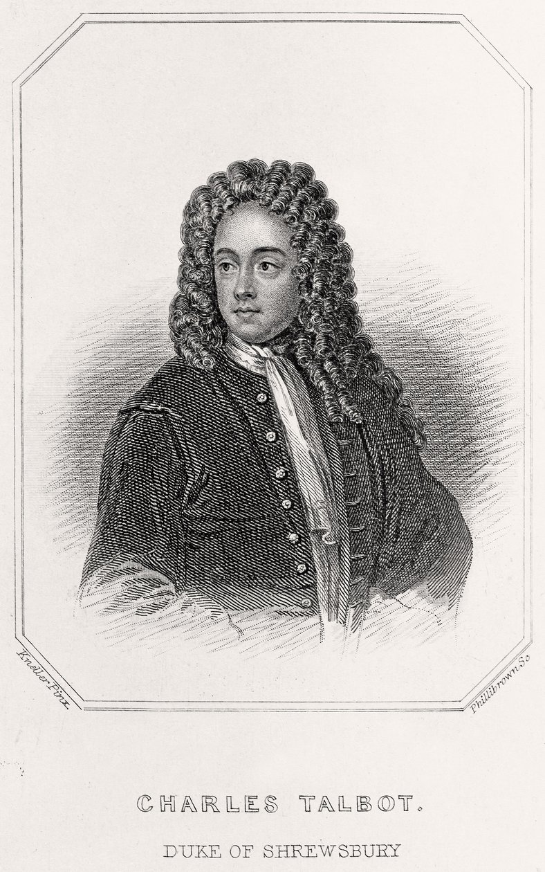 Porträt von Charles Talbot, Herzog von Shrewsbury, 1835 von English School