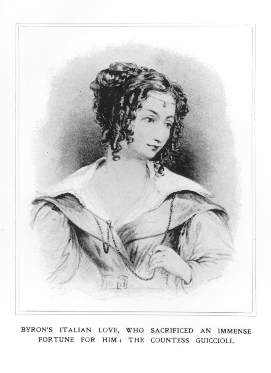 Porträt von Gräfin Guiccioli von English School
