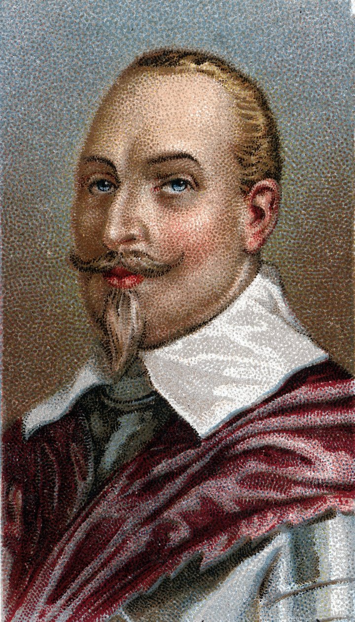 Porträt von Gustav II. Adolf von Schweden - Porträt von Gustave II Adolphe, König von Schweden (1594-1632) - Aus der Serie „Leaders of Men“ - Chromolithographie - Englische Schule, 20. Jahrhundert von English School