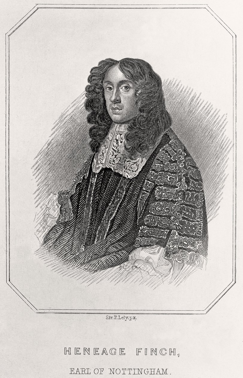 Porträt von Heneage Finch, Earl of Nottingham von English School