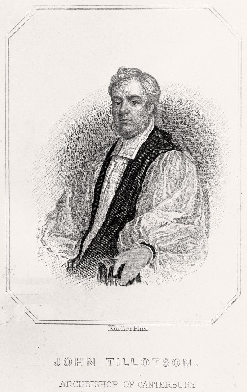 Porträt von John Tillotson, Erzbischof von Canterbury von English School