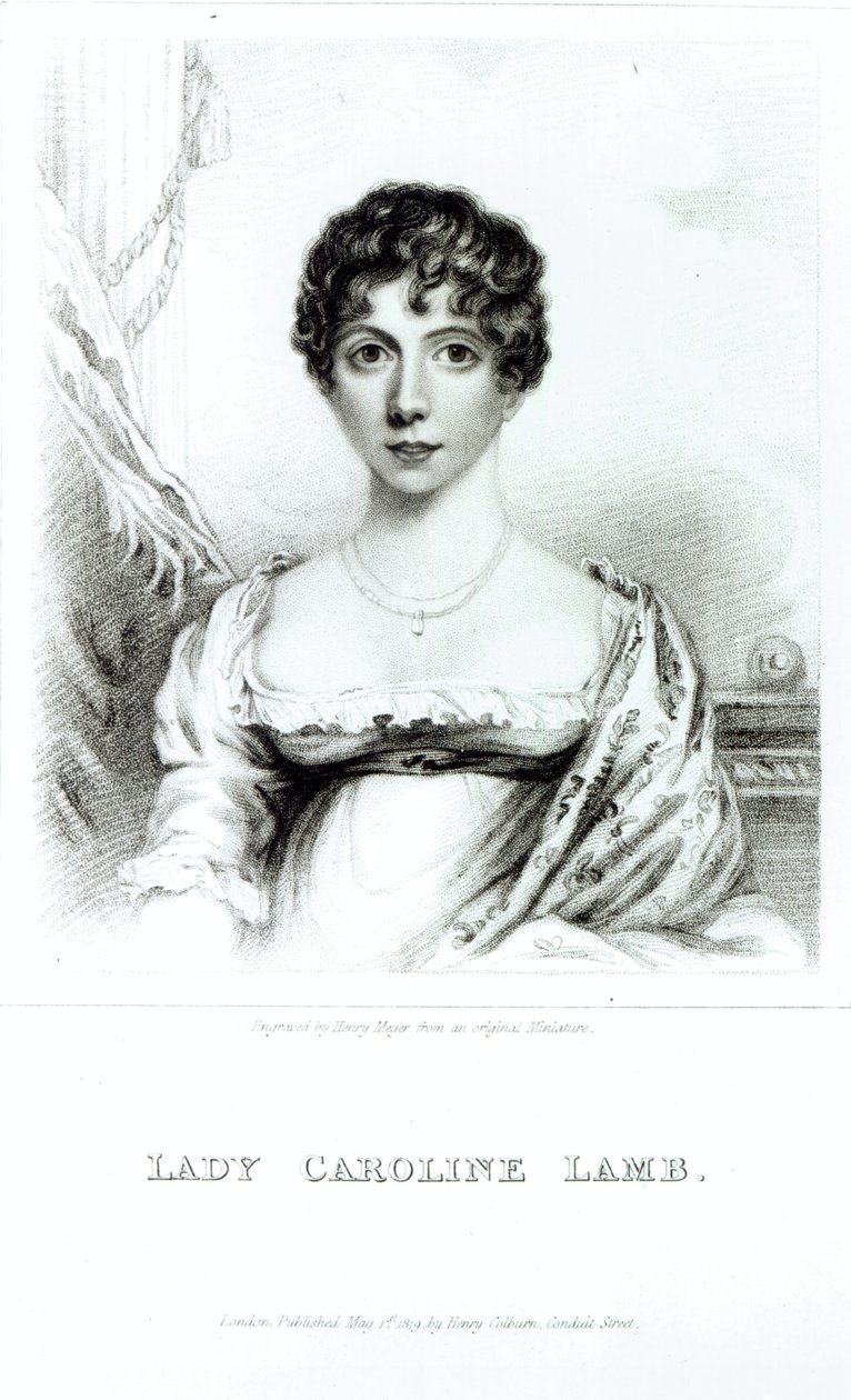 Porträt von Lady Caroline Lamb (1785-1828), graviert von Henry Meyer von English School