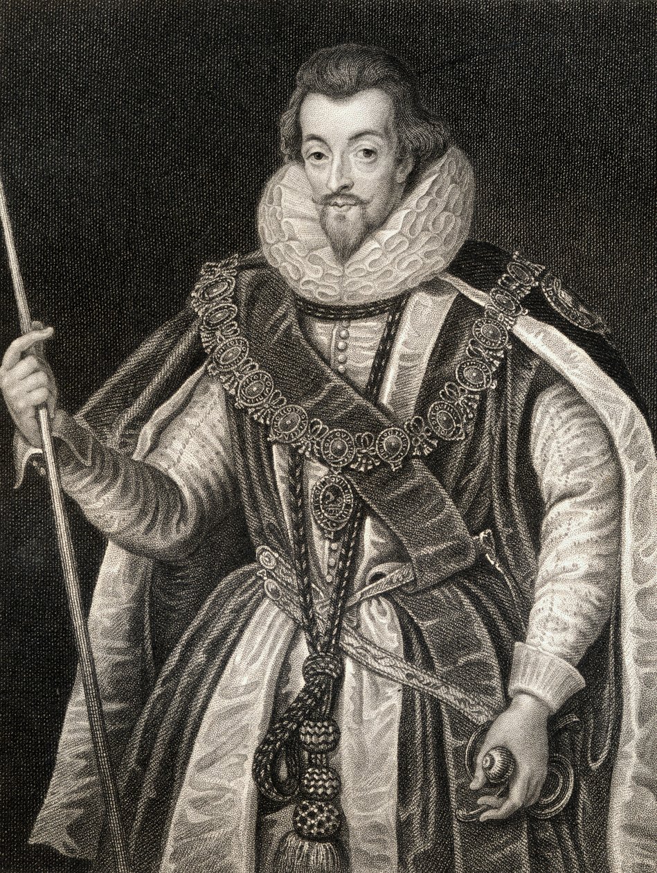 Porträt von Robert Cecil, 1. Earl of Salisbury, aus Lodges British Portraits, 1823 von English School
