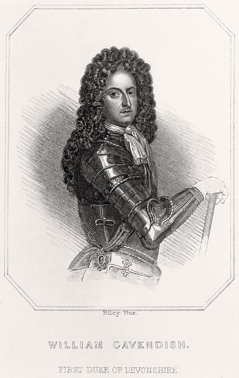 Porträt von William Cavendish, 1. Herzog von Devonshire von English School