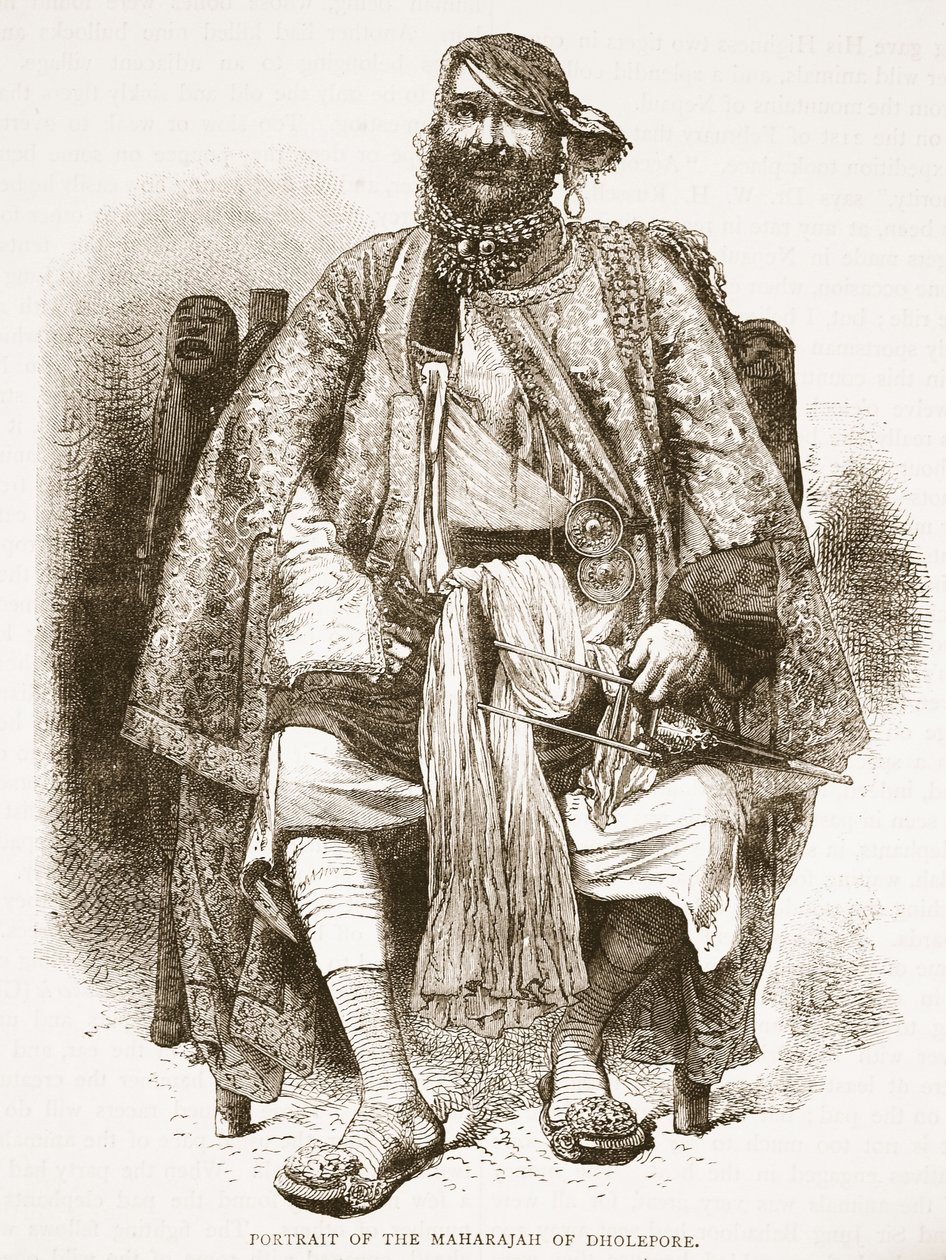 Porträt des Maharadschas von Dholepore, Illustration aus Cassells Illustrierter Geschichte Englands von English School
