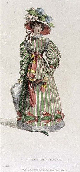 Promenadenkleid, Modeplatte aus Ackermann