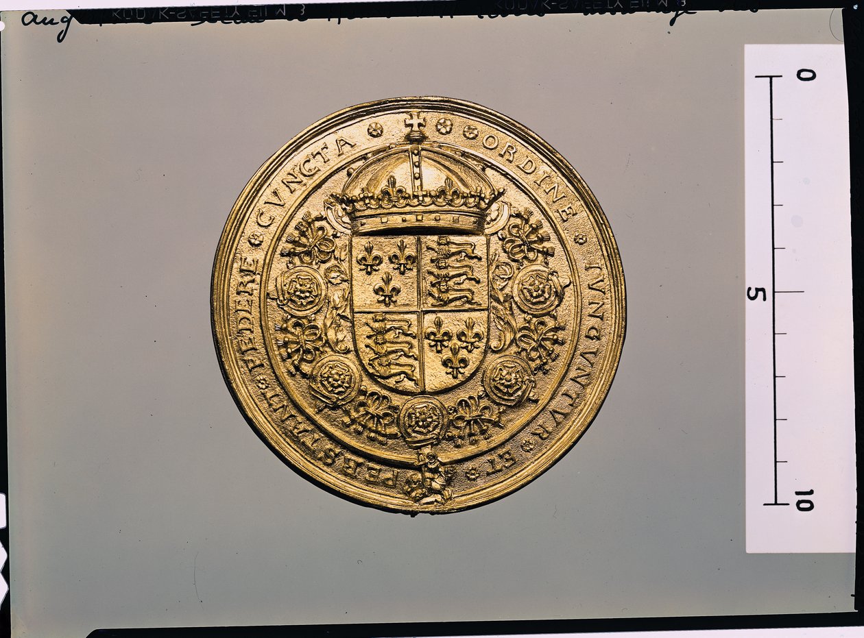 Rückseite des Siegels von Heinrich VIII. von English School