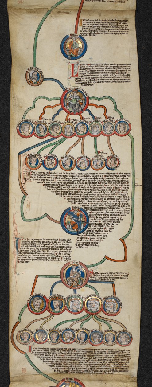 Die königliche Genealogie von Steven bis John, Illustration aus der 