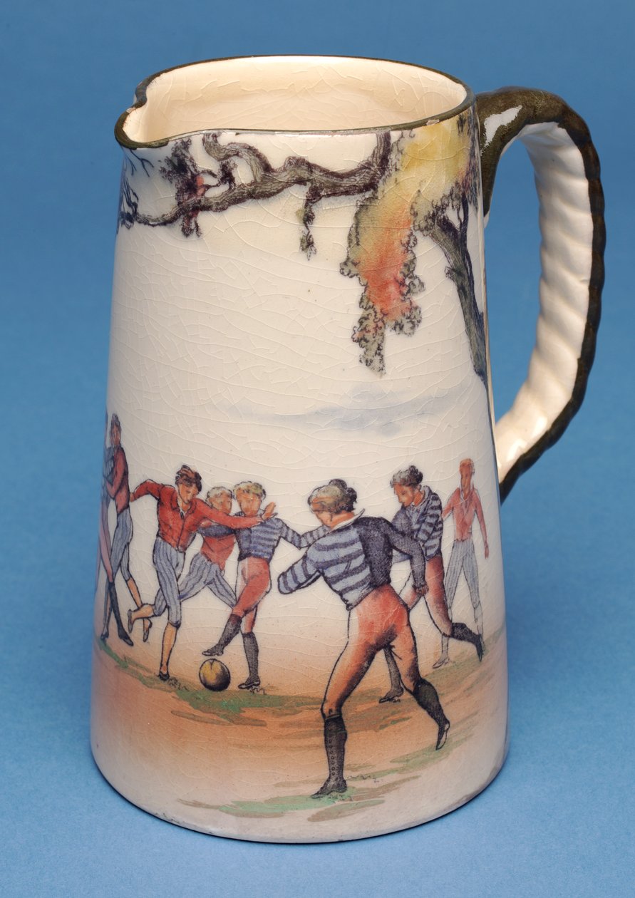Royal Doulton Krug mit alten englischen Fußballszene (Keramik) von English School