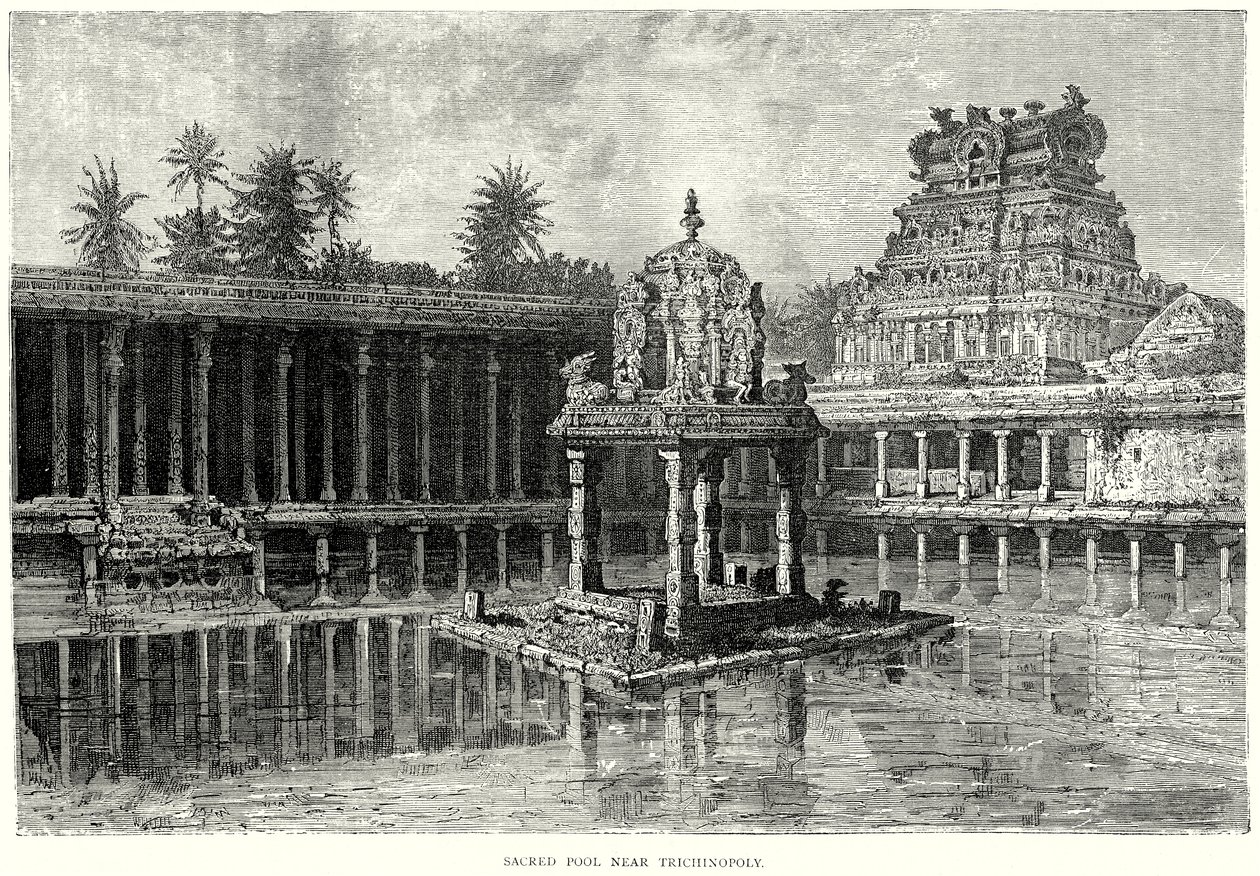 Heiliger Teich bei Trichinopoly von English School