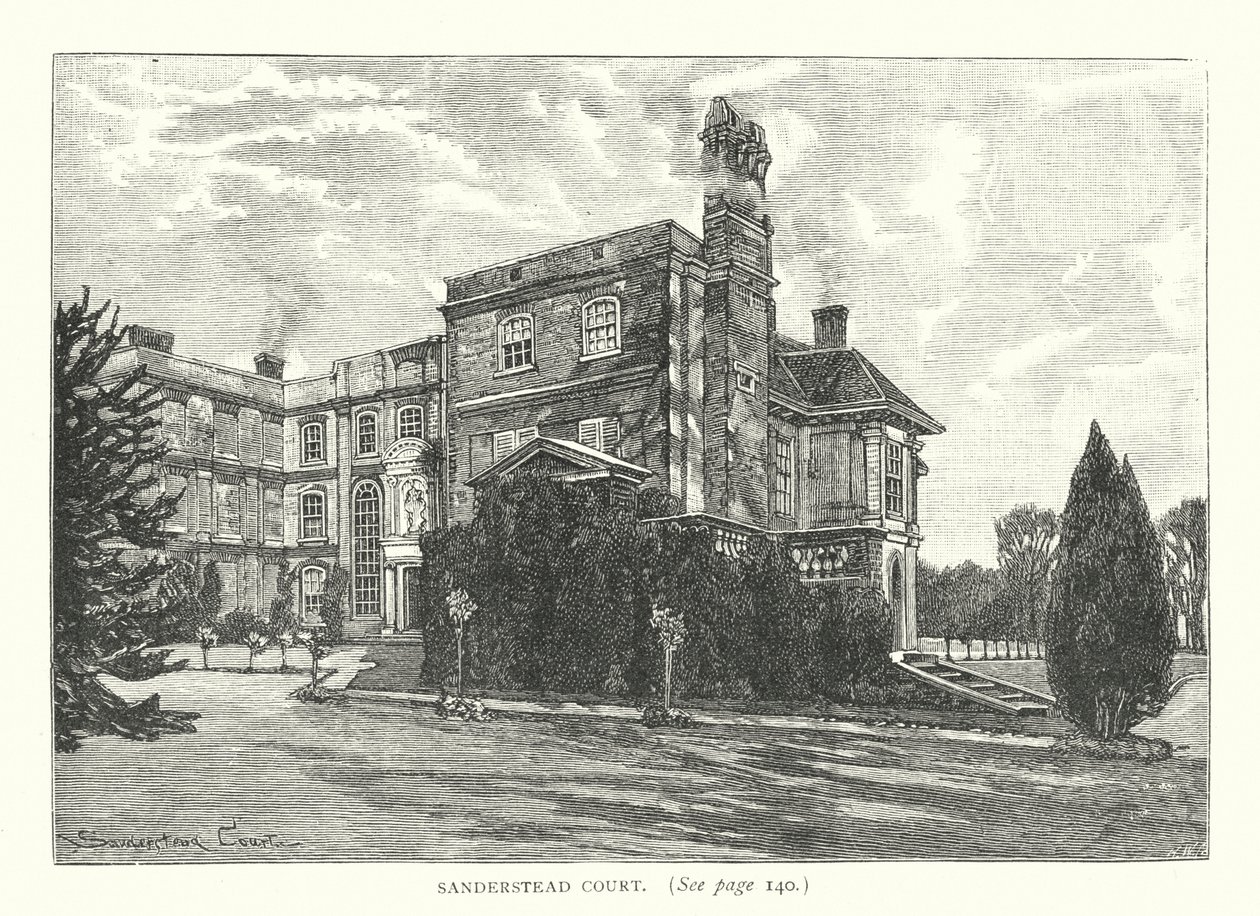 Sanderstead Court (Gravur) von English School
