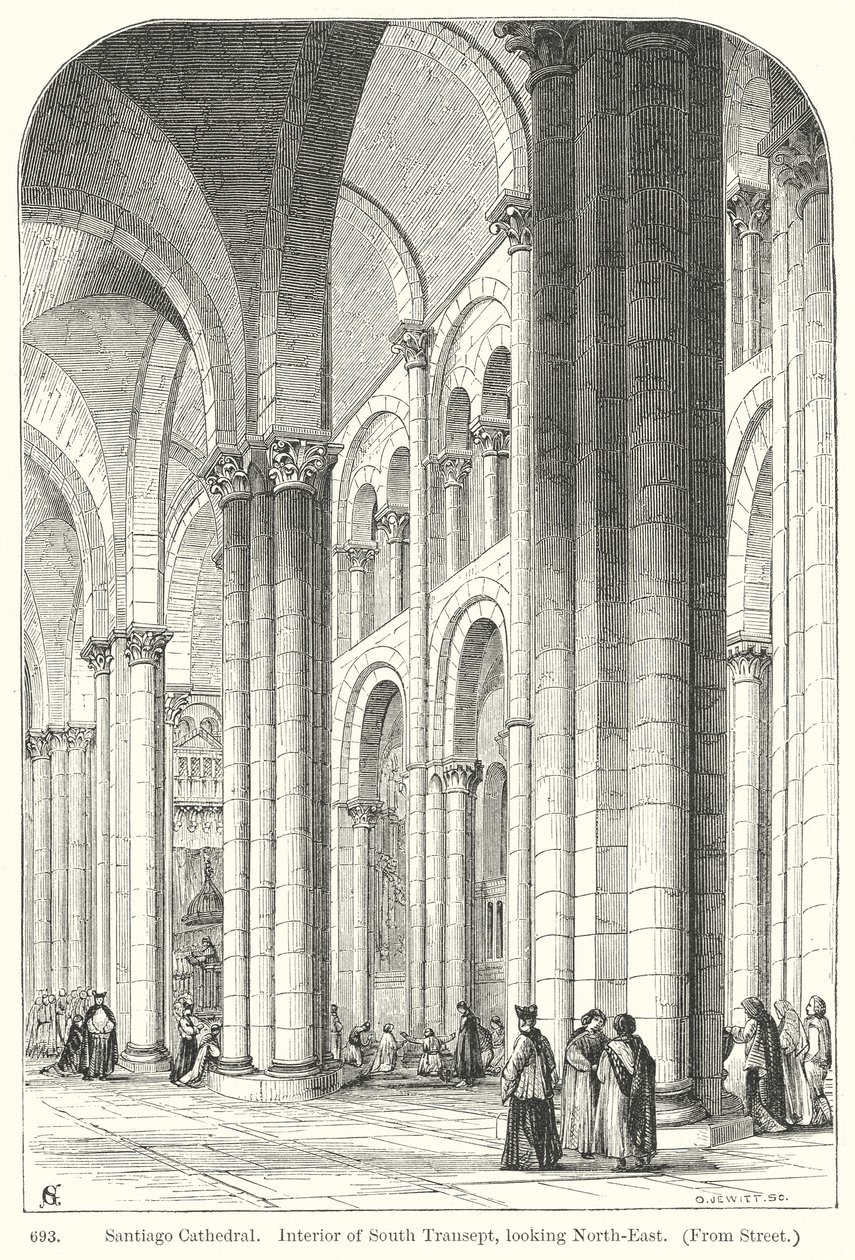 Santiago-Kathedrale. Inneres des südlichen Querschiffs, Blick nach Nordosten von English School