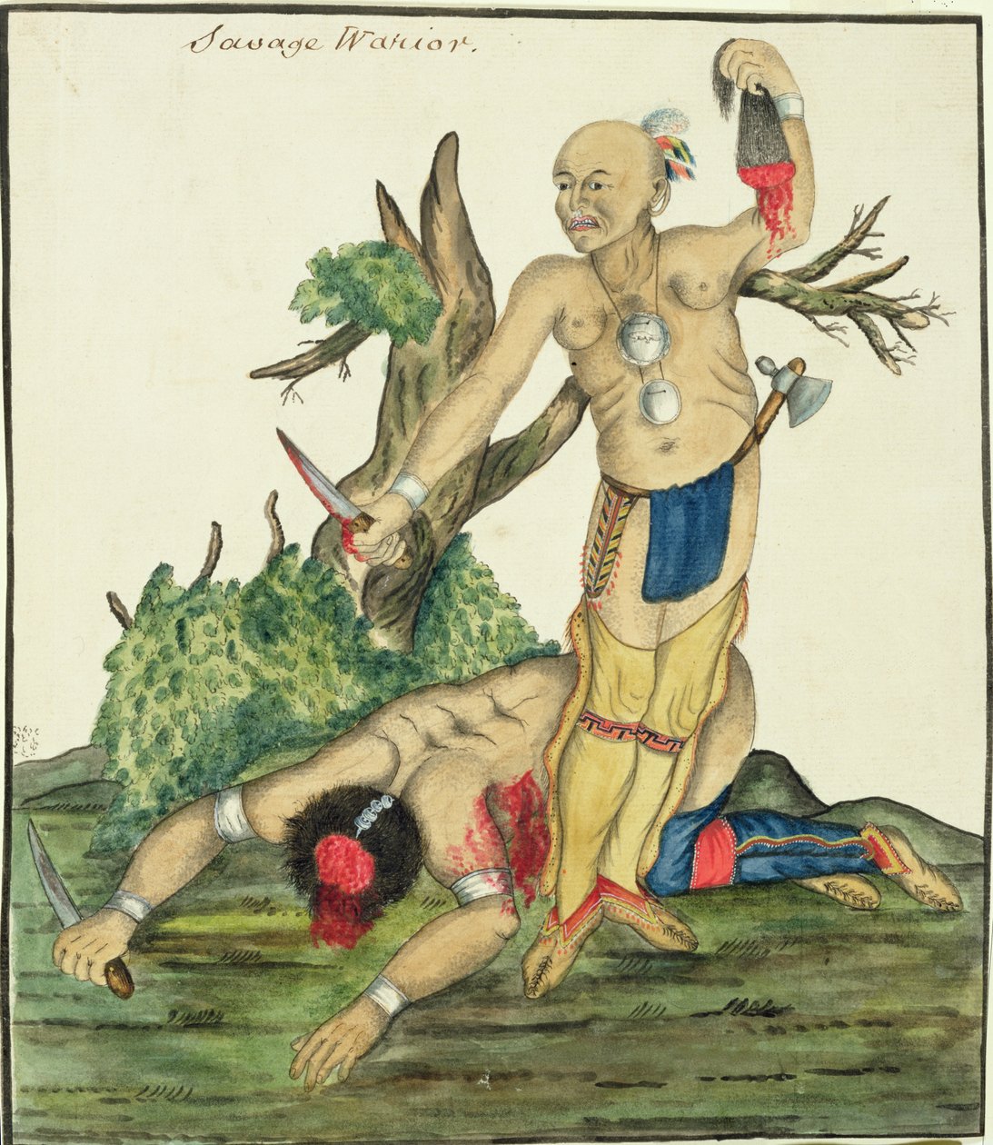 Wilder Krieger, ca. 1800 von English School