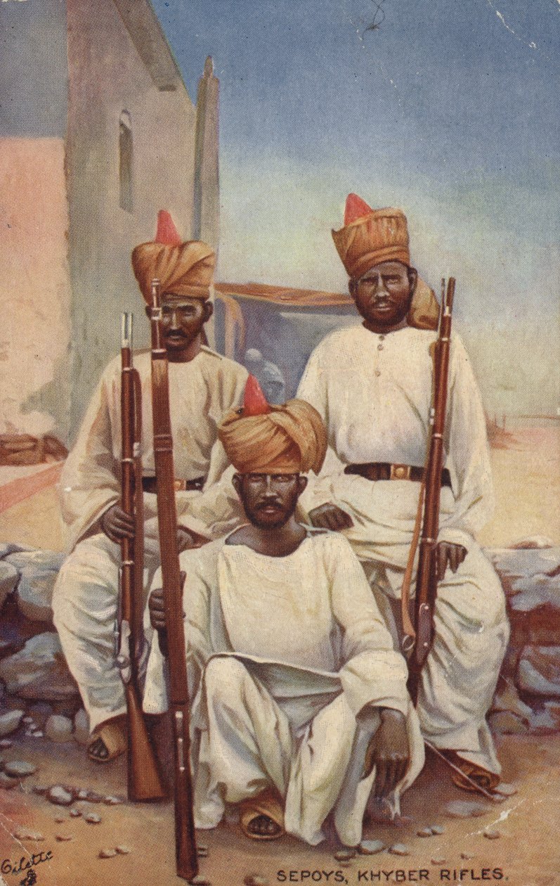 Sepoys, Khyber-Gewehre von English School