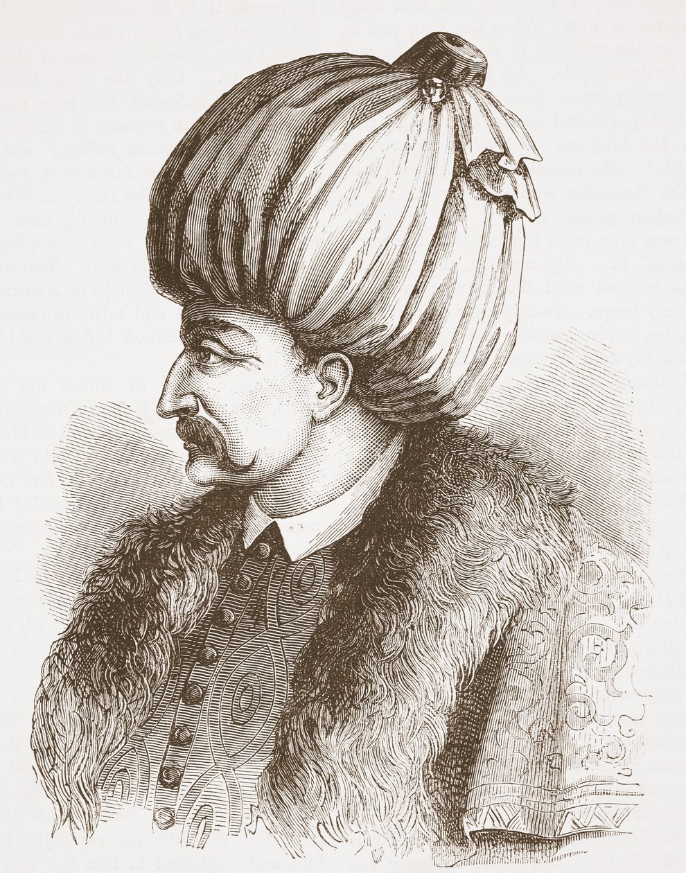 Soliman der Prächtige (aus einem Druck in der Bibliothèque Nationale), Illustration aus The History of Protestantism von James Aitken Wylie, veröffentlicht 1878 von English School