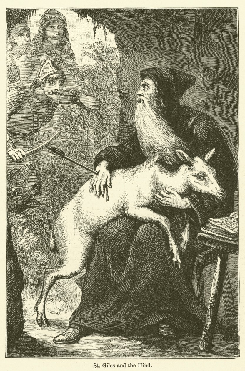 St. Giles und die Hirschkuh von English School