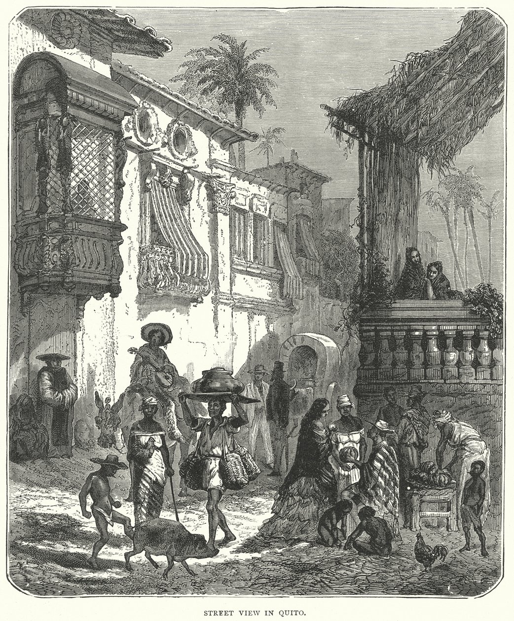 Straßenansicht in Quito von English School