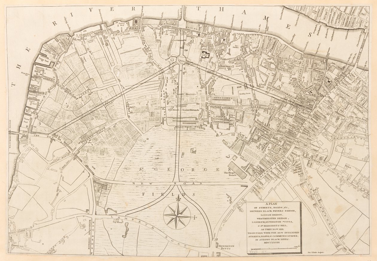 Stadtplan von London, Maps K.Top.27.47 von English School