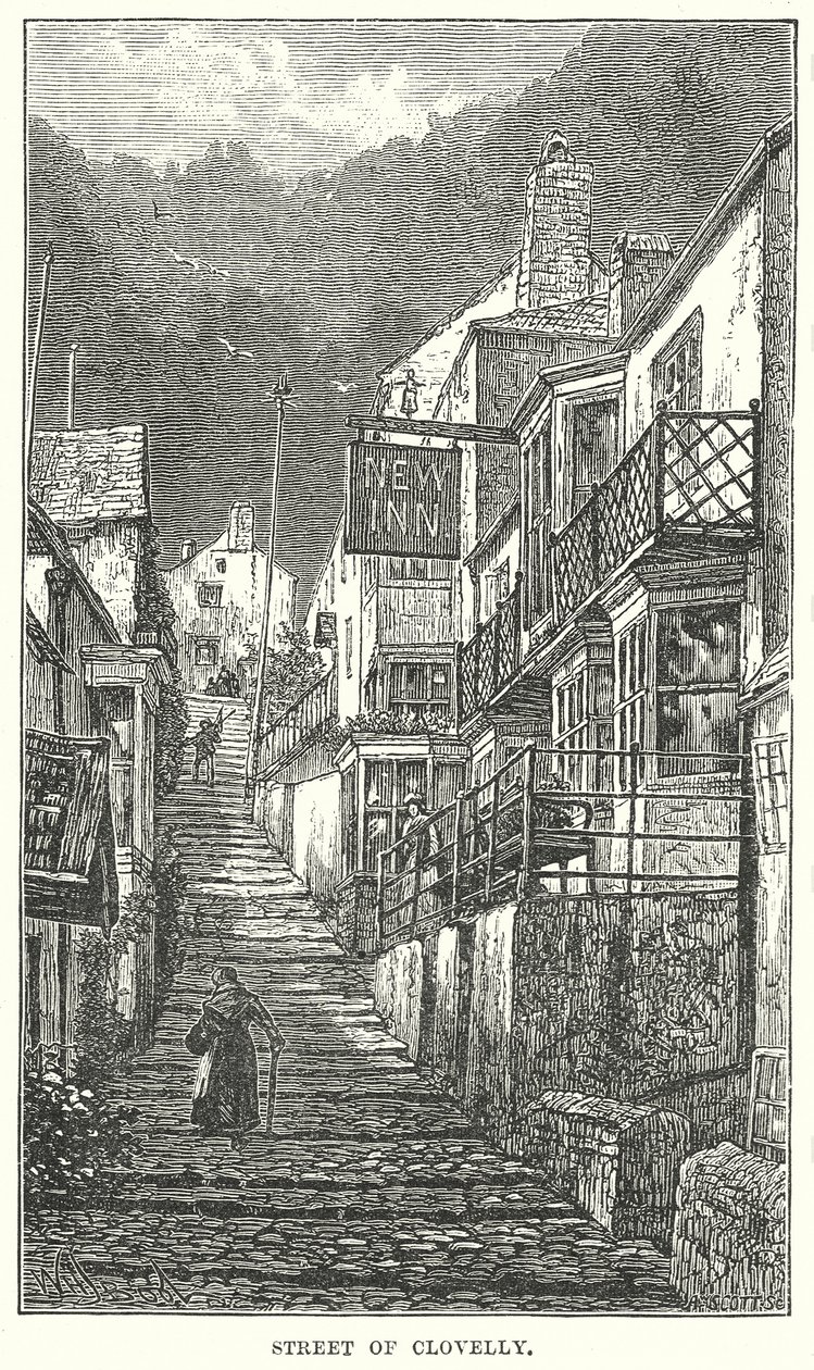 Straße von Clovelly von English School