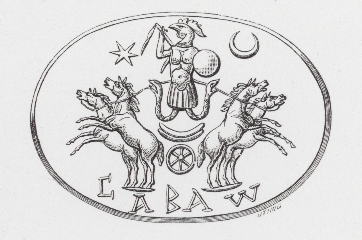 Der Abraxas-Gott im Wagen des Phoebus von English School