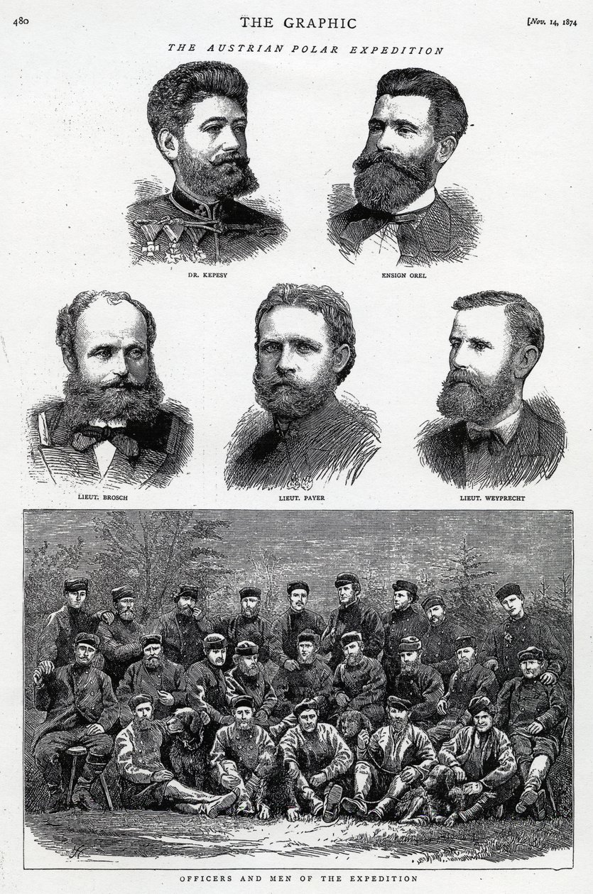 Die österreichische Polarexpedition, veröffentlicht in The Graphic, 14. November 1874 von English School