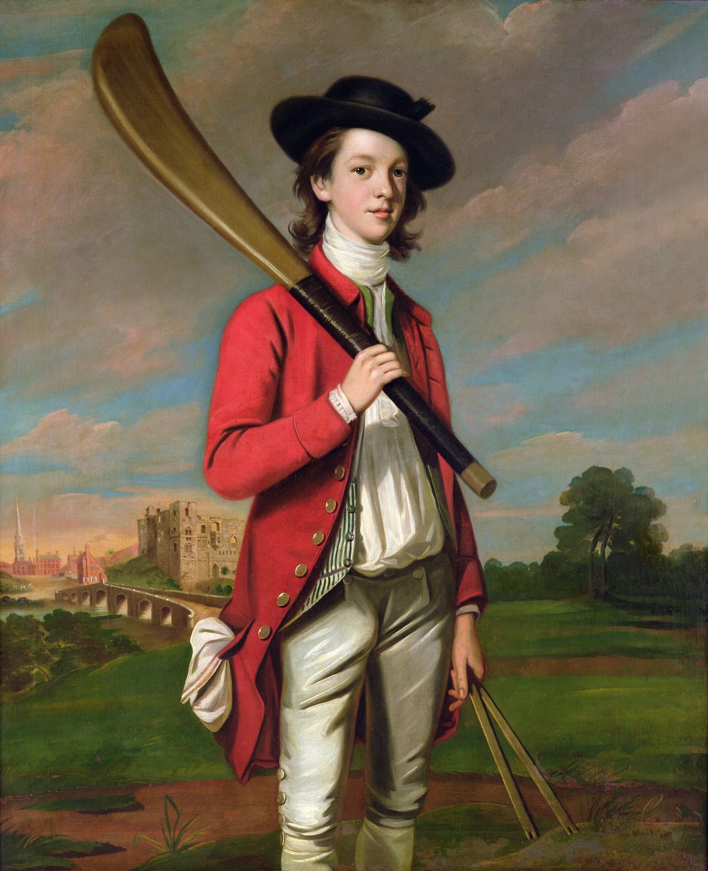 Der Junge mit einem Schläger: Walter Hawkesworth Fawkes, ca. 1760 von English School