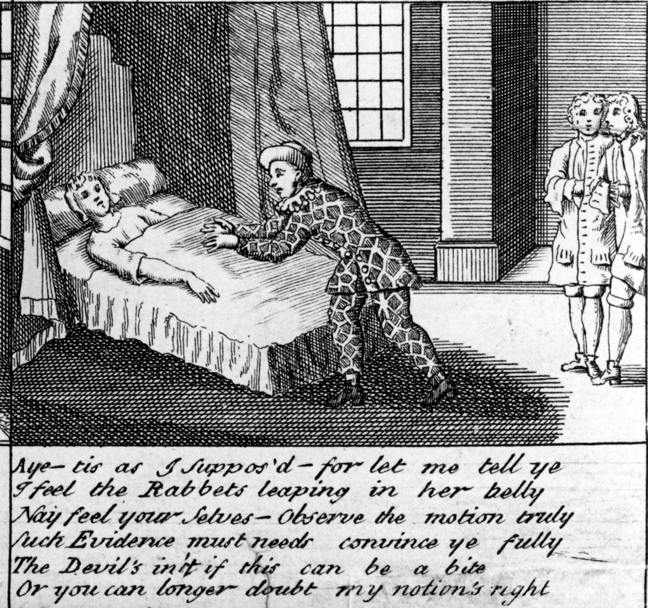 Der Doktor in den Wehen, oder der neue Whim Wham aus Guildford, ca. 1726 von English School