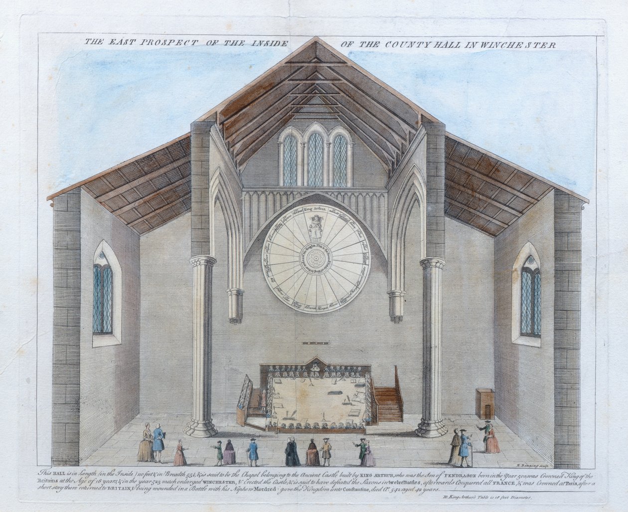 Die Ostansicht des Inneren der County Hall in Winchester von English School