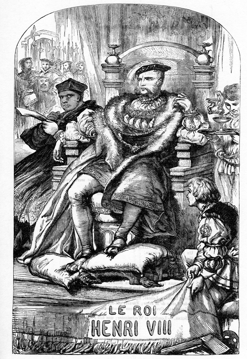 Die berühmte Geschichte des Lebens von König Heinrich VIII - Illustration in „Werke komplett von William Shakespeare“ 1866 - Die Illustrationen und die allgemeine Form dieser Ausgabe sind von Cassell