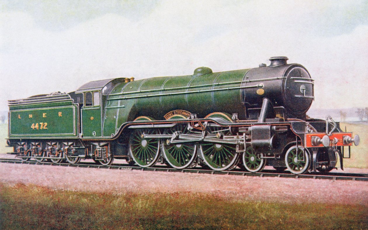 Der Flying Scotsman der London and North Eastern Railway, Illustration aus The Book of the Locomotive von G. Gibbard Jackson, veröffentlicht 1924 von English School