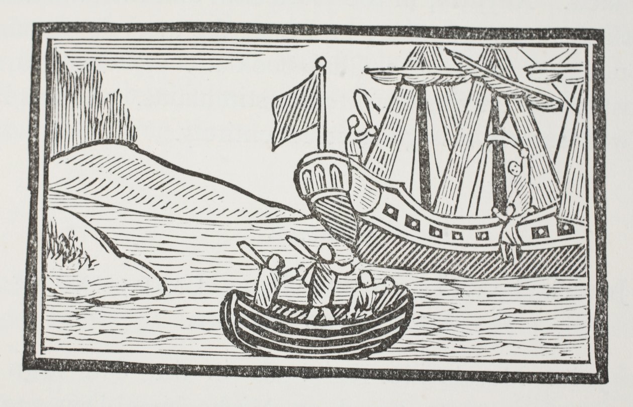 Die Auslandsreisen von Sir John Mandeville, Illustration aus Chap-books des achtzehnten Jahrhunderts von John Ashton, veröffentlicht 1882 von English School