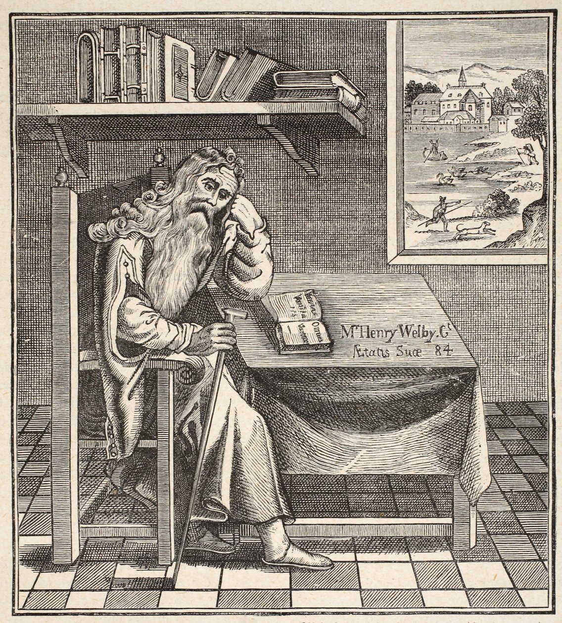 Der Einsiedler von Grub Street, nach einem Bild veröffentlicht von Richardson, 1794 von English School