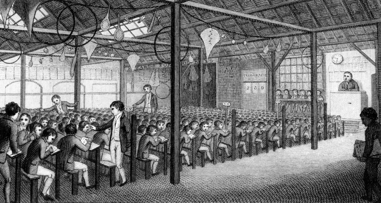 Das Innere der Royal Free School, Borough Road von English School