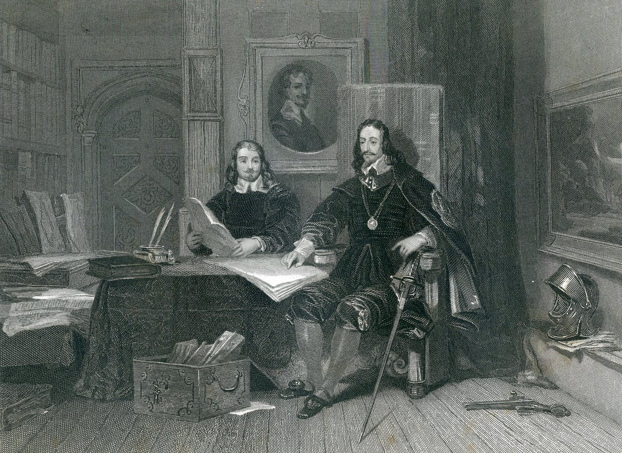 Der König und Hyde in Oxford, von J. T. Willmore, 1844 von English School