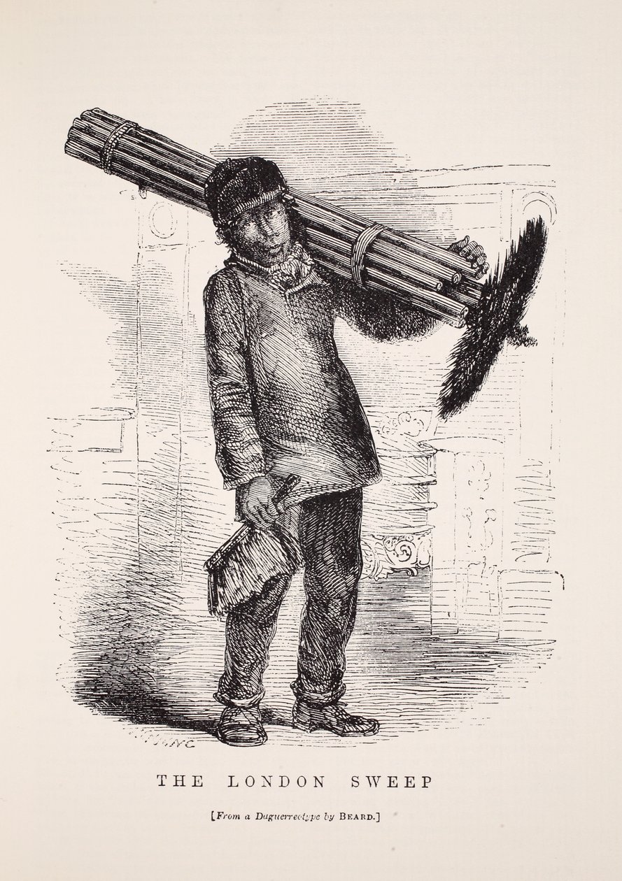 Der Londoner Schornsteinfeger, nach dem Daguerreotypie von Richard Beard, Illustration aus London Labour and London Poor von Henry Mayhew, veröffentlicht 1862 von English School